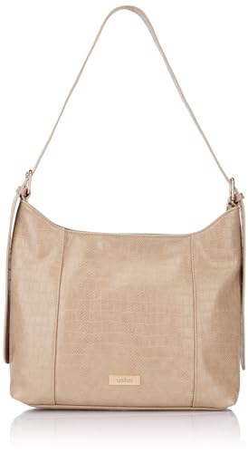 OCY Women's Hobo Bag mit Reptil-Prägung, BEIGE OCY Women's Hobo Bag mit Reptil-Prägung, BEIGE von OCY