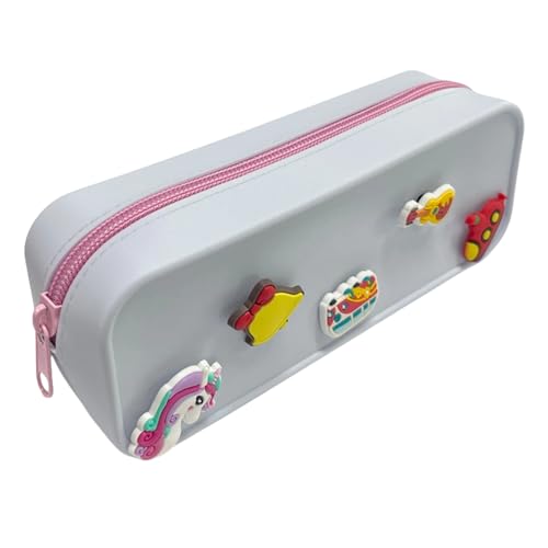 OCYUNXOZK Silikon Bleistifthülle, Grundschule Reißverschluss Bleistifthülle, Schreibwaren Box, Make-up-Aufbewahrungstasche von OCYUNXOZK
