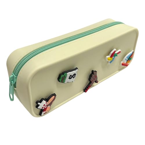 OCYUNXOZK Silikon Bleistifthülle, Grundschule Reißverschluss Bleistifthülle, Schreibwaren Box, Make-up-Aufbewahrungstasche von OCYUNXOZK