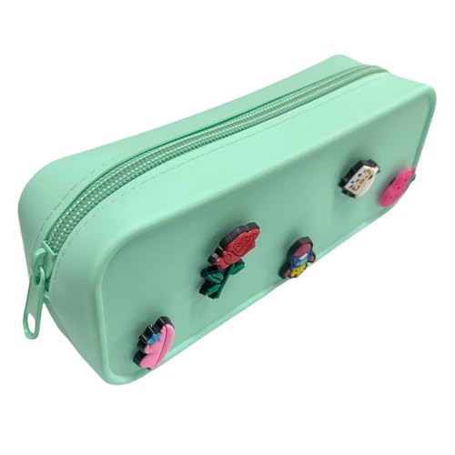 OCYUNXOZK Silikon Bleistifthülle, Grundschule Reißverschluss Bleistifthülle, Schreibwaren Box, Make-up-Aufbewahrungstasche von OCYUNXOZK