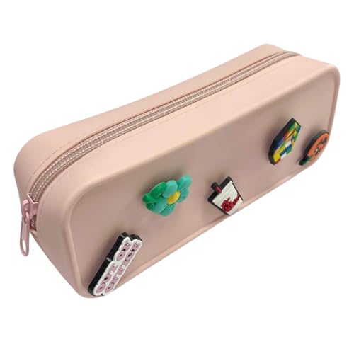 OCYUNXOZK Silikon Bleistifthülle, Grundschule Reißverschluss Bleistifthülle, Schreibwaren Box, Make-up-Aufbewahrungstasche von OCYUNXOZK