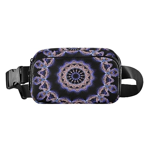 Faultier Früchte Gürteltasche Bauchtaschen für Damen Herren Hüfttasche mit verstellbarem Riemen, Mandala lila Kreis von ODAWA