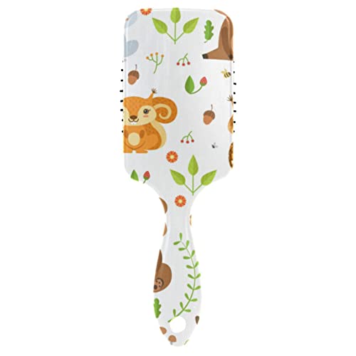 Forest Animals Haarbürste Soft Touch Paddle Haarbürsten Paddel Haarbürste für Damen Herren von ODAWA