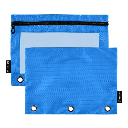 ODAWA Azure Binder Pouches, 2 Pack 3 Ring Pencil Pouch for Binder Large Capacity Binder Pouch von ODAWA