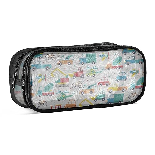 ODAWA Cars Collection Jungen Federmäppchen Große Gitter Mesh Tasche Federmäppchen für Mädchen 9,45 x 3,15 x 4,3 Zoll von ODAWA