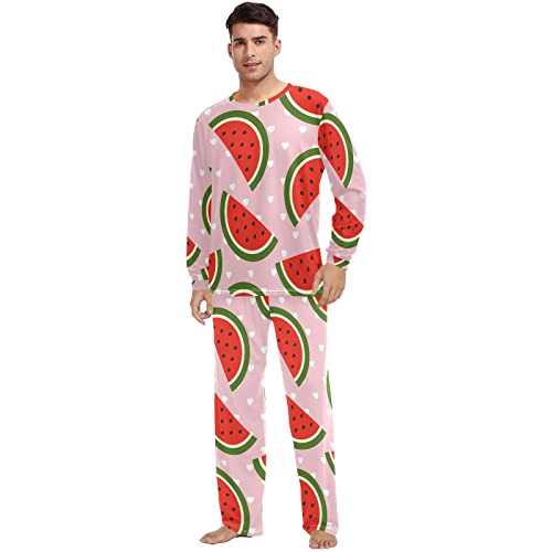 ODAWA Pyjama-Set, Wassermelone, 2-teilig, Pyjama-Set, Größe XXS-XXL, Rosa Wassermelone, Large von ODAWA