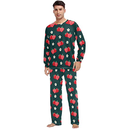 ODAWA Pyjama-Set, Wassermelone, 2-teilig, Pyjama-Set, Größe XXS-XXL, Süße Erdbeerblume, Medium von ODAWA