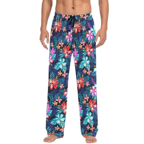ODAWA Pyjamahose für Herren, trendige, illustrierte Schlafloungehose mit Taschen, lange Pyjamahose, Hintergrund mit tropischem Design, XX-Large ODAWA Pyjamahose für Herren, trendige, illustrierte Schlafloungehose mit Taschen, lange Pyjamahose, Hintergrund mit tropischem Design, XX-Large von ODAWA