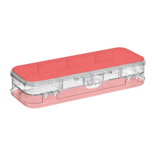 ODAWA Robuste, doppelschichtige Stiftebox für Kinder, 21,1 x 7,6 x 4,8 cm (L x B x H), Rot von ODAWA