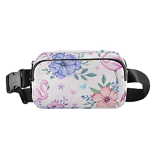 ODAWA Sea Fish Unterwasser-Crossbody-Taschen für Damen, trendig für Workout, Laufen, Reisen, Wandern, 20,3 x 13,5 x 5,8 cm, Flamingo Blume von ODAWA