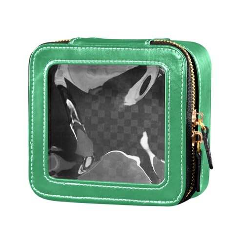 ODAWA Transparente Make-up-Tasche mit Amethyst-Motiv, transparent, Make-up-Tasche, Auto-Make-up-Organizer, Mittelgrün., Einheitsgröße von ODAWA