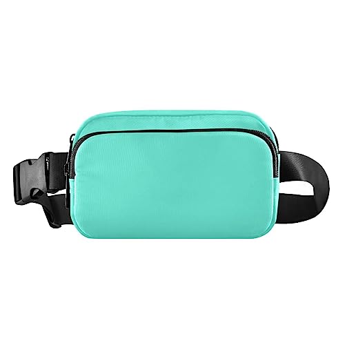 Schieferblaue Gürteltasche Bauchtaschen für Damen Herren überall Gürteltasche mit verstellbarem Gurt, aqua blue von ODAWA