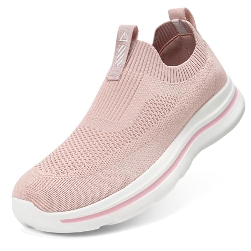 ODCKOI Damen Slip On Sneaker Atmungsaktiv Turnschuhe Leicht Mesh Sportschuhe Walkingschuhe Bequme Schlupfschuhe für Gym Fitness-FENSE-37 von ODCKOI