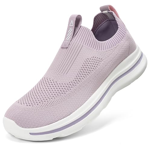 ODCKOI Damen Slip On Sneaker Atmungsaktiv Turnschuhe Leicht Mesh Sportschuhe Walkingschuhe Bequme Schlupfschuhe für Gym Fitness-ZISE-36 von ODCKOI