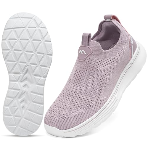 ODCKOI Damen Slip On Sneakers Leichte Turnschuhe Atmungsaktiv Mesh Sportschuhe Bequeme Outdoor Walkingschuhe Fitness Schlupfschuhe-ZISE-37 von ODCKOI