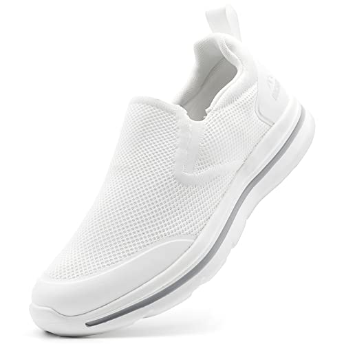 ODCKOI Herren Atmungsaktiv Slip On Sneaker Leicht Bequem Mesh Walkingschuhe Turnschuhe Fashion Casual Freizeitschuhe Sportschuhe Laufschuhe Für Running-BAISE-44-XIN von ODCKOI