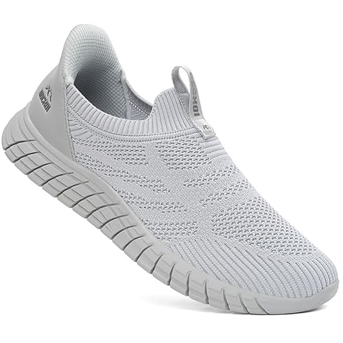 ODCKOI Herren Hands Free Slip In Sneakers Atmungsaktiv Slip On Turnschuhe Bequme Leichte Ohne Schnürsenkel Sportschuhe Schlupfschuhe Walkingschuhe für Männer Freizeitschuhe-QIANHUI-40 von ODCKOI