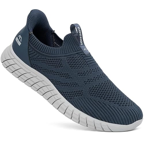 ODCKOI Herren Hands Free Slip In Sneakers Atmungsaktiv Slip On Turnschuhe Bequme Leichte Ohne Schnürsenkel Sportschuhe Schlupfschuhe Walkingschuhe für Männer Freizeitschuhe-SHLAN-44 von ODCKOI
