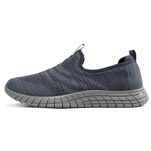 ODCKOI Herren Schuhe Slip on Sneaker Herren rutschfeste Und Verschleißfeste Sportschuhe Causal Atmungsaktive Mesh Joggingschuhe Fitness Bequeme Freizeitschuhe-SHENHUI-44 von ODCKOI