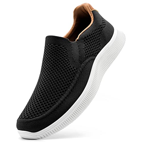 ODCKOI Herren Slip On Casual Sneaker Leichtgewicht Atmungsaktive Schuhe Mesh Freizeitschuhe Bequem Sportschuhe Walking Turnschuhe Loafers-HEIBAI-40 von ODCKOI