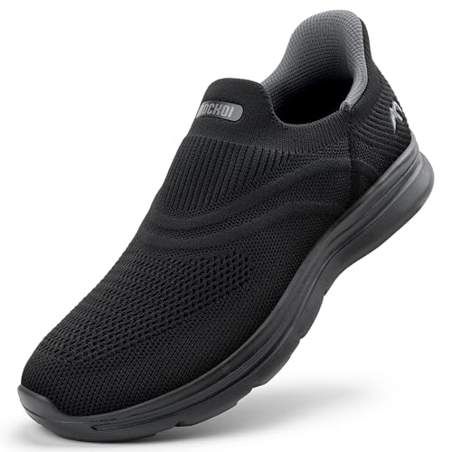 ODCKOI Herren Slip On Sneaker Hand-Free Ohne Schnürsenkel Schuhe Outdoor Sportschuhe Laufschuhe Leichtgewichts Atmungsaktiv Freizeit Straßenlaufschuhe-QUANHEI-42 von ODCKOI