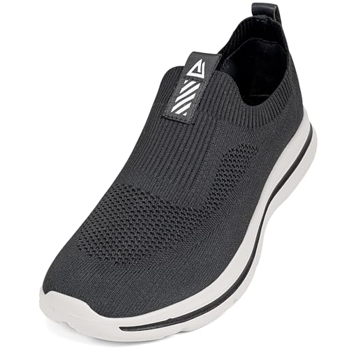 ODCKOI Herren Slip on Sneakers Mesh Atmungsaktiv Laufschuhe Bequem Turnschuhe Outdoor Fitness Sportschuhe Leichtgewichts Straßenlaufschuhe-HEISE-38 von ODCKOI