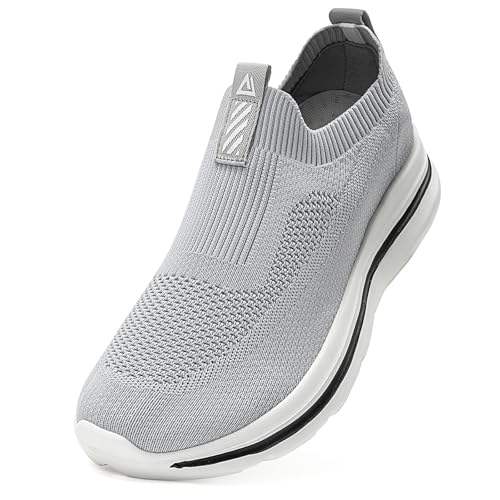 ODCKOI Herren Slip on Sneakers Mesh Atmungsaktiv Laufschuhe Bequem Turnschuhe Outdoor Fitness Sportschuhe Leichtgewichts Straßenlaufschuhe-QIANHUI-41 von ODCKOI