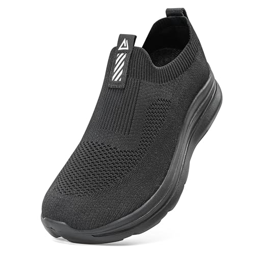 ODCKOI Herren Slip on Sneakers Mesh Atmungsaktiv Laufschuhe Bequem Turnschuhe Outdoor Fitness Sportschuhe Leichtgewichts Straßenlaufschuhe-QUANHEI-47 von ODCKOI