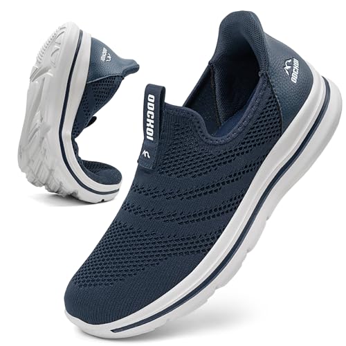 ODCKOI Slip On Sneaker Herren Hands Free Sportschuhe Slip-Ins Weite Zehenbox Walking Schuhe Leichtgewichts Joggingschuhe Outdoorr Atmungsaktiv Straßenlaufschuhe-SHENLAN-40 von ODCKOI