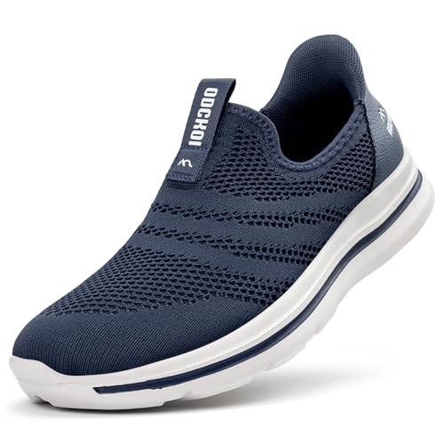 ODCKOI Slip On Sneaker Herren Schuhe Ohne Schnürsenkel Leichte Sportschuhe Atmungsaktives Freizeitschuhe Mesh Fitness Schuhe Turnschuhe Indoor Fashion Laufschuhe-SHENLAN-47 von ODCKOI