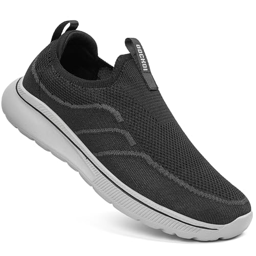 ODCKOI Slip On Sneaker Herren Schuhe Ohne Schnürsenkel Leichte Sportschuhe Atmungsaktives Freizeitschuhe Mesh Fitness Schuhe Turnschuhe Indoor Fashion Laufschuhe-HEISE-40 von ODCKOI