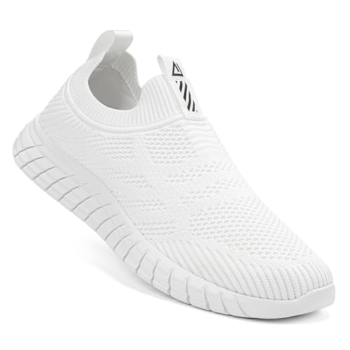 ODCKOI Slip On Sneaker Herren ohne schnürsenkel Turnschuhe rutschfest Sportschuhe Mesh Walkingschuhe Straßenlaufschuhe atmungsaktiv Jogging Sportsschuhe-BAISE-40 von ODCKOI