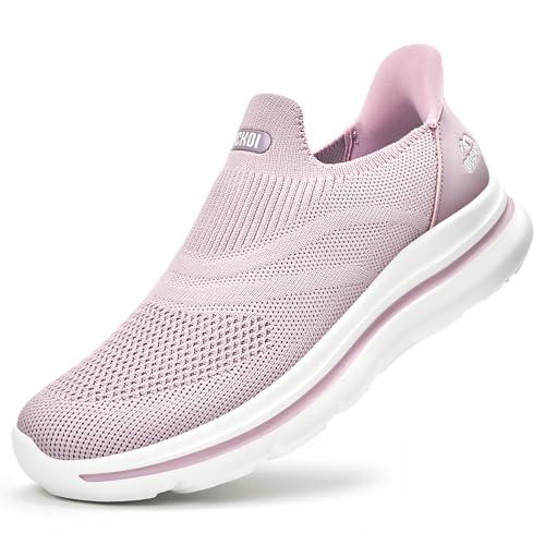 ODCKOI Slip on Damen Sneakers Bequem Atmungsaktiv Walkingschuhe Damen Leicht Jogging Fitness Turnschuhe-ZISE-41 von ODCKOI