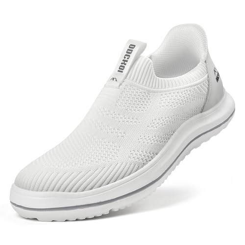 ODCKOI Slip on Sneaker Herren - Herren Leichte Schlupfschuhe Atmungsaktive Sportschuhe Ohne Schnürsenkel Leichtgewicht Turnschuhe Mesh Casual Bequem Freizeitschuhe BAISE 43 von ODCKOI