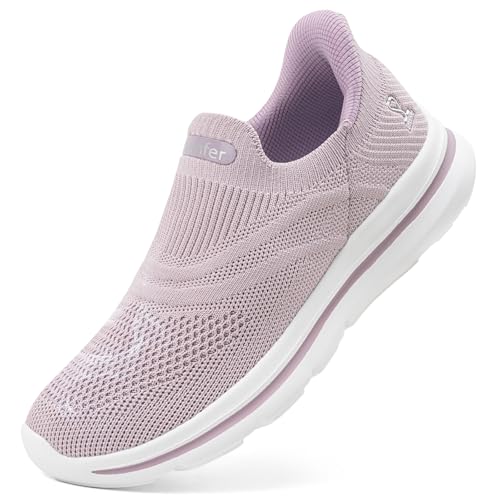 ODCKOI Slip on Sneakers Damen Hands Free Schuhe Ohne Schnürsenkel Leichte Turnschuhe Atmungsaktiv Bequeme Schlupfschuhe Fitness Sportschuhe-ZISE-38 von ODCKOI