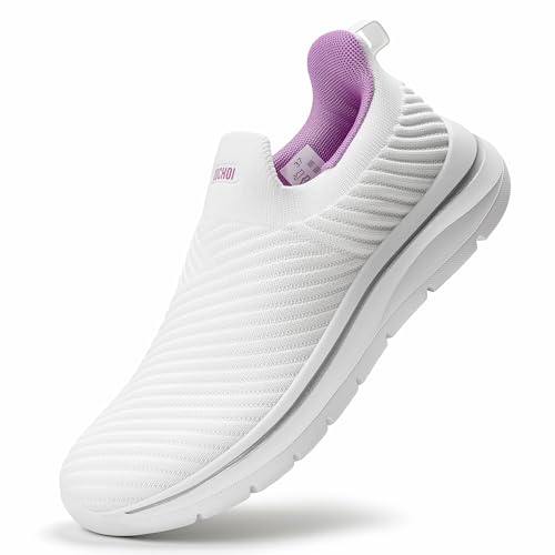 ODCKOI Sneaker Damen Slip on Sneaker - Leichte Atmungsaktive Damen Sportschuhe Ohne Schnürsenkel Leichtgewicht Turnschuhe Slip In Schuhe Mesh Freizeitschuhe Casual Bequem Schlupfschuhe QUANBAI 41 von ODCKOI