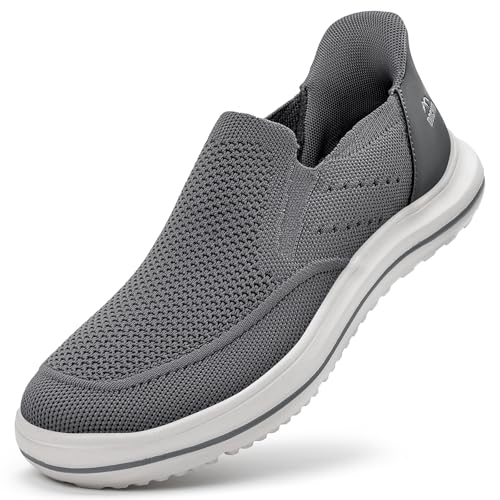 ODCKOI Sneaker Herren Hands Free Slip on Schuhe Herren Bequeme Ohne Schnürsenkel Turnschuhe Casual Gym Joggingschuhe Dunkelgrau 43 von ODCKOI