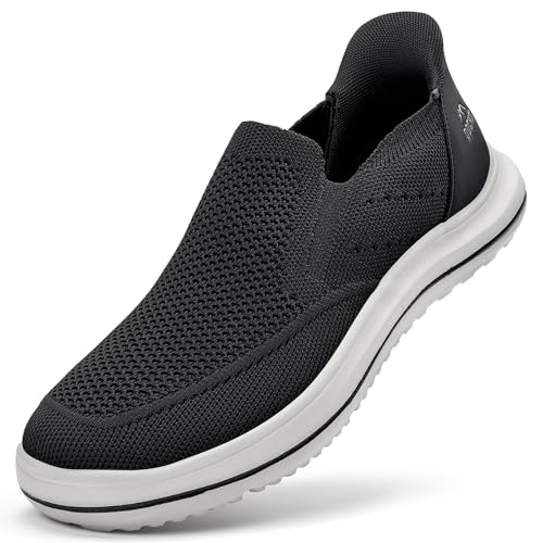 ODCKOI Sneaker Herren Hands Free Slip on Schuhe Herren Bequeme Ohne Schnürsenkel Turnschuhe Casual Gym Joggingschuhe Schwarz und Weiß 41 von ODCKOI