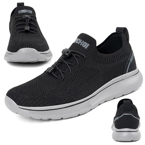 ODCKOI Slip On Sneaker Herren Leichtgewichts Turnschuhe Sportschuhe Atmungsaktiv Walkingschuhe Outdoor Freizeitschuhe Joggingschuhe Komfort Fitness Gym Schuhe-HEISE-39 von ODCKOI