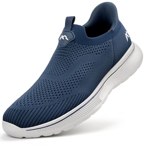 ODCKOI Sneaker Herren Slip on Sneaker - Leichte Atmungsaktive Herren Sportschuhe Ohne Schnürsenkel Leichtgewicht Turnschuhe Slip In Schuhe Mesh Freizeitschuhe Casual Bequem Schlupfschuhe SHLAN 40 von ODCKOI