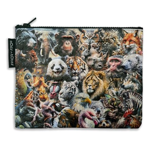 Reißverschlusstasche | Hergestellt aus recycelten Materialien, Make-up-Tasche, Federmäppchen, Federmäppchen, Reisetasche für Reisepass und Dokumente, Reiseutensilien, Taschen für Geldbörse, von ODDS N TOTES