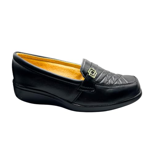 Odearly Confort Damen Echtlederschuhe - 100% weiches Leder innen & außen, rutschfeste PU-Sohle, bequemes Schuhwerk für zarte, Schwarz, 36 EU Odearly Confort Damen Echtlederschuhe - 100% weiches Leder innen & außen, rutschfeste PU-Sohle, bequemes Schuhwerk für zarte, Schwarz, 36 EU von ODERALY