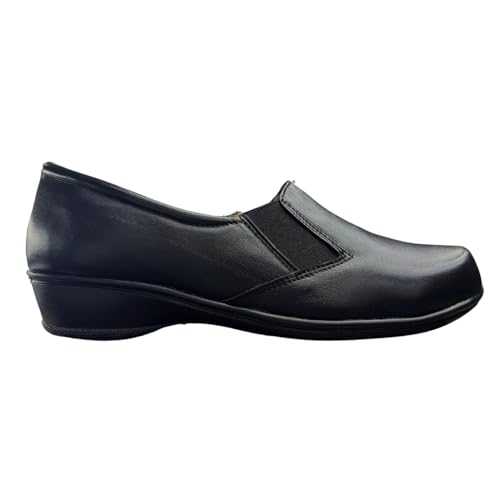 Odearly Confort Damen Echtlederschuhe - 100% weiches Leder innen & außen, rutschfeste PU-Sohle, bequemes Schuhwerk für zarte, Schwarz, 39.5 EU Odearly Confort Damen Echtlederschuhe - 100% weiches Leder innen & außen, rutschfeste PU-Sohle, bequemes Schuhwerk für zarte, Schwarz, 39.5 EU von ODERALY