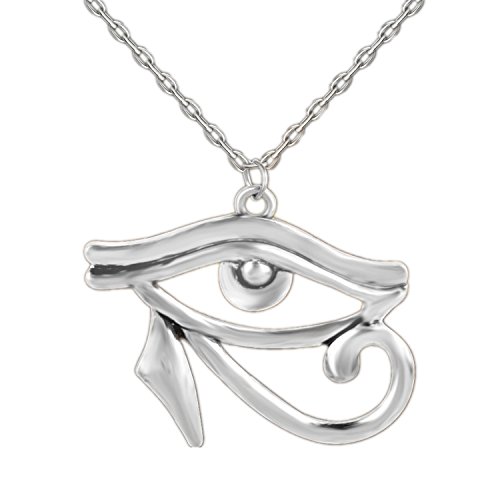 ODETOJOY Auge des Horus Herren-Halskette mit Anhänger, antikes Ägypten, Altägyptische ägyptische Schmuck Charm Anhänger Kreuz Pullover Kette 55cm Kette von ODETOJOY