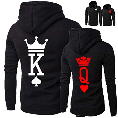 ODOKEI King Queen Passende Paar Pullover Hoodie Set Pärchen Sweatshirt Damen Herren Kapuzenpullover Passende Paar Pullover Hoodie Set Hoodies ODOKEI King Queen Passende Paar Pullover Hoodie Set Pärchen Sweatshirt Damen Herren Kapuzenpullover Passende Paar Pullover Hoodie Set Hoodies von ODOKEI