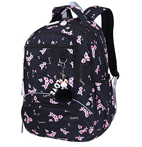 Schulrucksack Mädchen Teenager USB Rucksäcke Schule Oberstufe Schulrucksäcke Laptop Jugendliche Weiterführende Schule Rucksack Damen Großer Freizeitrucksack Schultaschen Jugendlich Lässig Wasserfest von ODOKEI