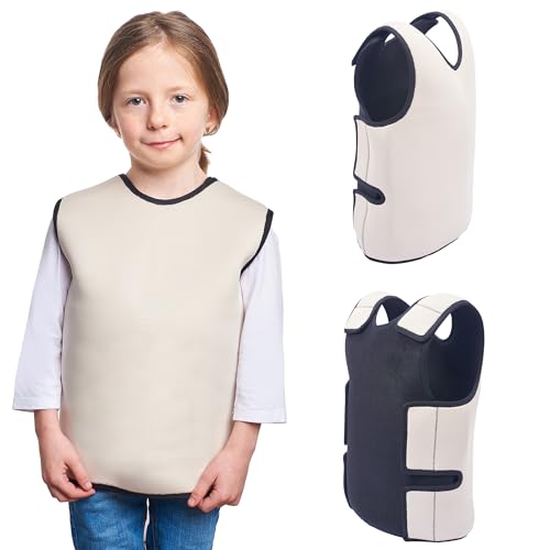 Gewichtsweste Kinder ADHS | Autismus-Sensorik-Kleidung | bequemer wohliger Druck für sicheres Gefühl | Beruhigung Kinder | ADHS Hilfsmittel | Autismus Hilfsmittel |Compression vest (Medium, Beige) von ODOXIA