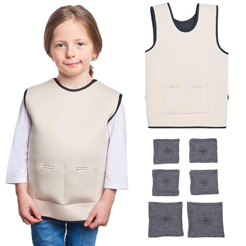 Gewichtsweste Kinder | Weighted Vest als ADHS Hilfsmittel und Autismus Hilfsmittel | Autismus-Sensorik-Kleidung | anpassbare Gewichtweste | Weight Vest für Kinder | Weste Kinder Jungen und Mädchen von ODOXIA