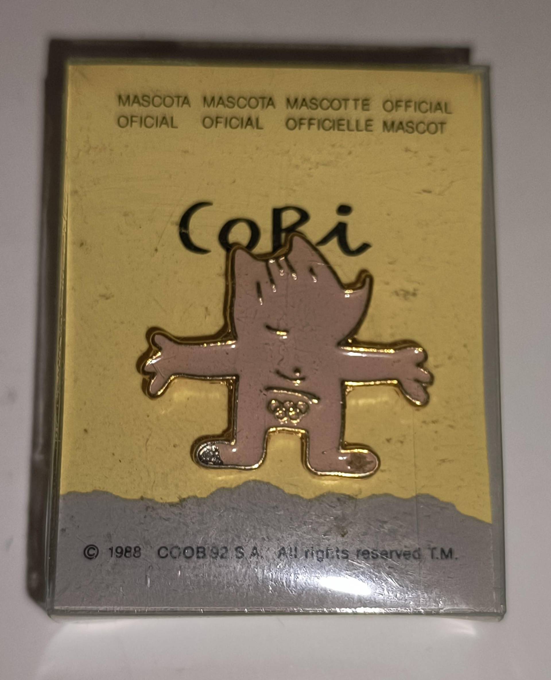 Maskottchen Cobi Anstecknadel, Olympia 1992 in Barcelona, Spanien, Unbenutzt Ovp von ODRmarket