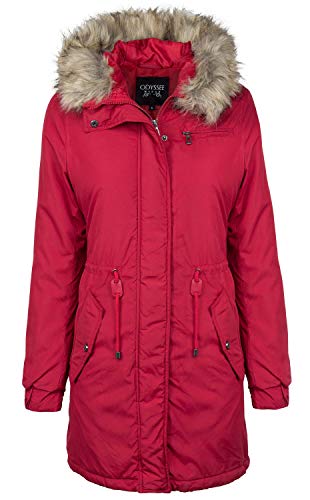 ODYSSEE Damen Parka, Farbe:rot, Größe:L von ODYSSEE